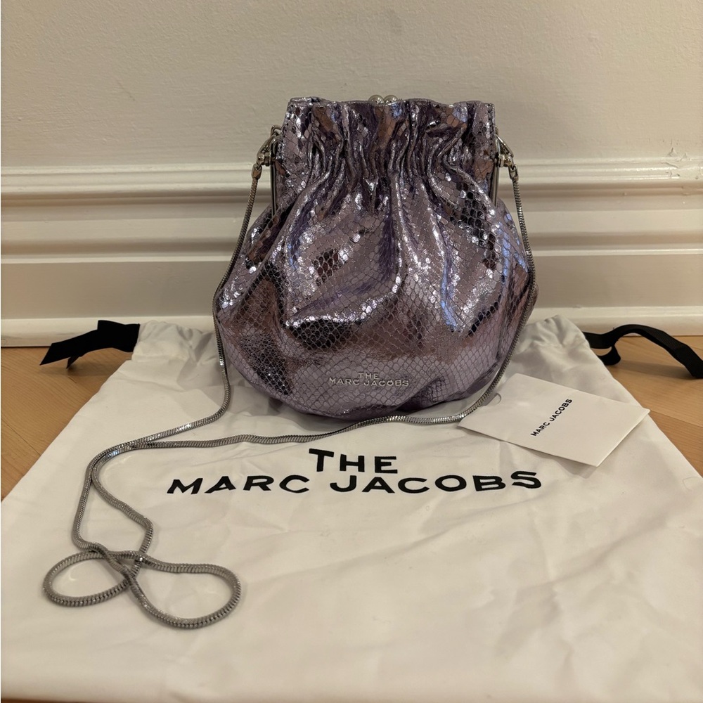 Marc Jacobs The Soiree Leather Crossbody/Clutch Bag in lavender - Picture 2 of 4